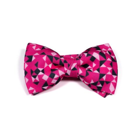 Dark Pink 3angle Classic Bow Tie